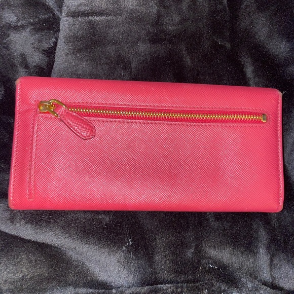 🌺Auth PRADA Fiocco Saffiano Wallet Peonia🌺 - Picture 10 of 16